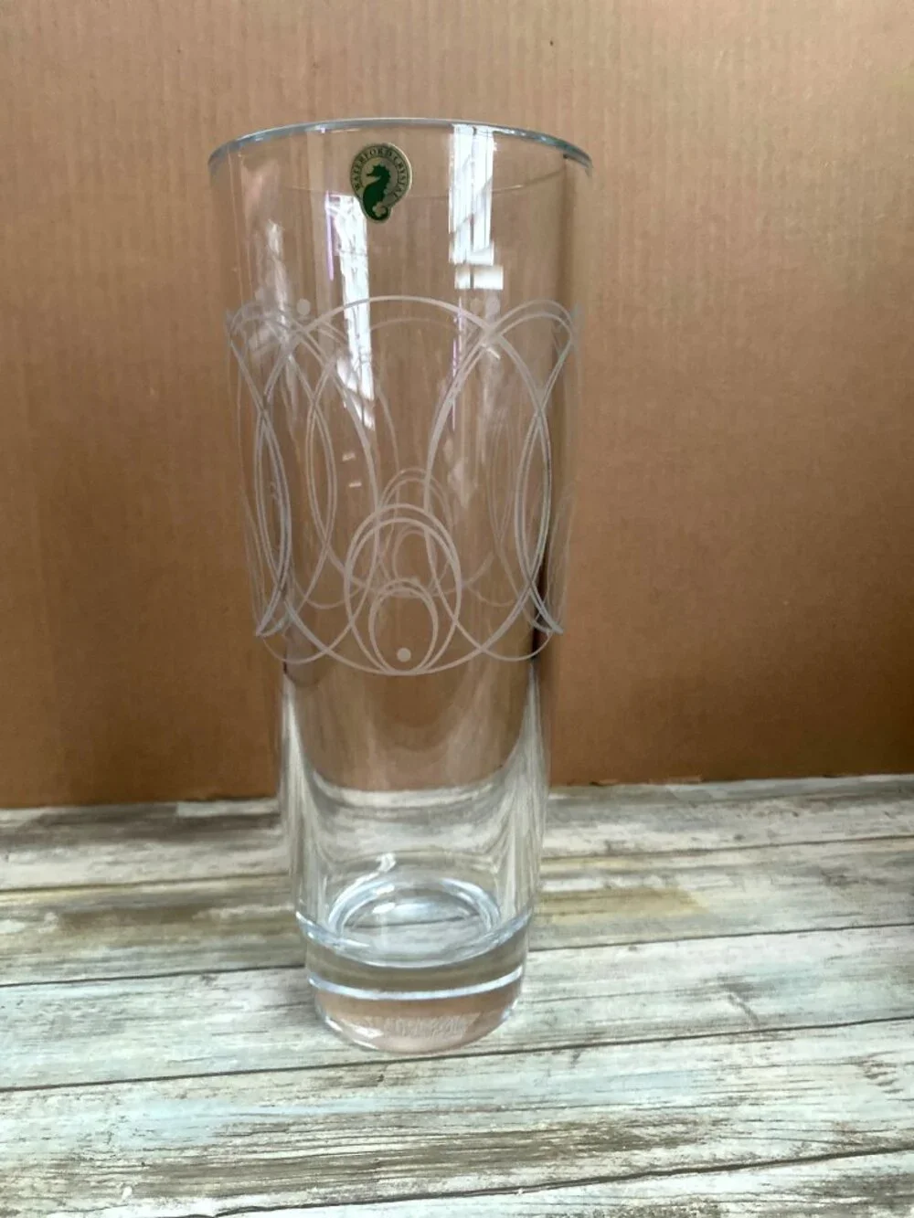 Waterford Crystal Ballet Icing Etched Swirl Vase 12